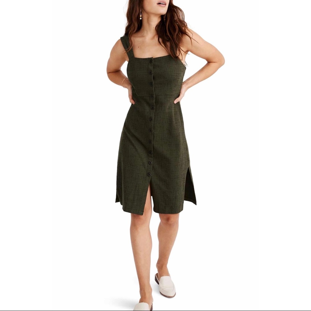 Madewell Texture & Thread Button Front Dress NWOT